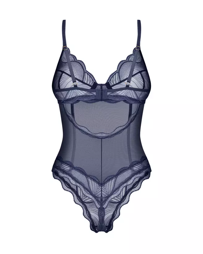 Body ouvert Nightly Blue d'Obsessive en bleu - Lingerie sensuelle et élégante-5