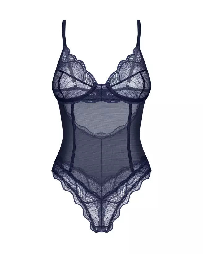 Body ouvert Nightly Blue d'Obsessive en bleu - Lingerie sensuelle et élégante-6