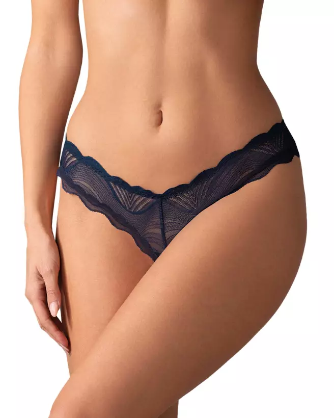 String ouvert Nightly Blue Obsessive en bleu, lingerie sexy et séduisante-3
