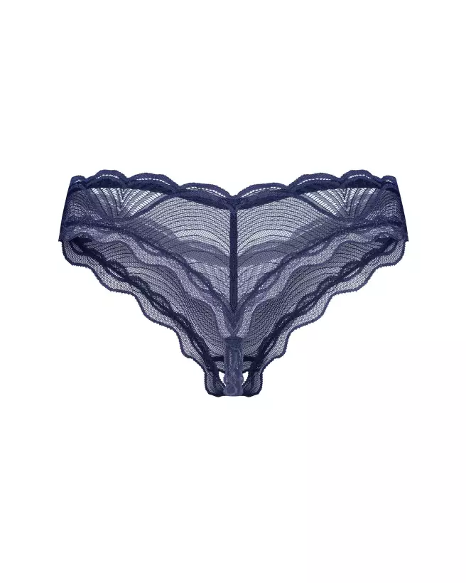 String ouvert Nightly Blue Obsessive en bleu, lingerie sexy et séduisante-5
