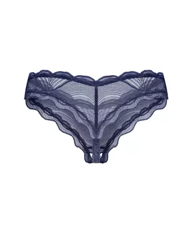 String ouvert Nightly Blue Obsessive en bleu, lingerie sexy et séduisante-5