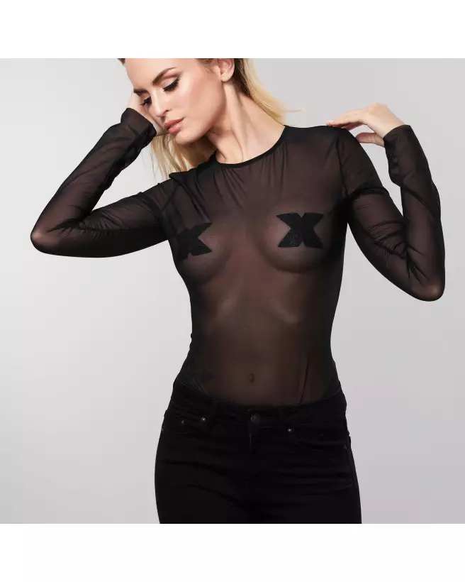 Cache-tétons Croix Noir Bijoux Indiscrets élégants et discrets-1