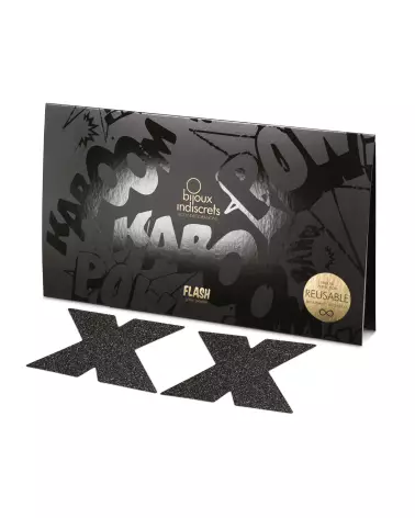 Cache-tétons Croix Noir Bijoux Indiscrets élégants et discrets-2
