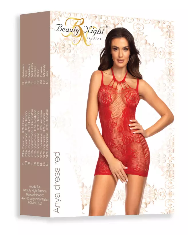 Anya robe sexy rouge par Beauty Night pour soirée élégante-7