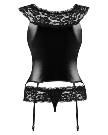 Photo de l'ensemble Raven Wetlook Noir par Beauty Night, lingerie élégante et séduisante-8