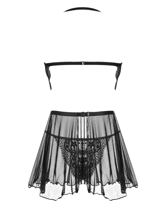 Image de la nuisette Dark Mirage noire par Beauty Night, lingerie élégante et confortable-5
