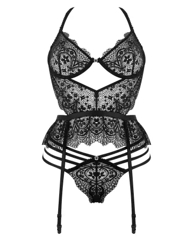 Photo de l'ensemble Lace Temptation noir par Beauty Night, lingerie élégante et séduisante-7