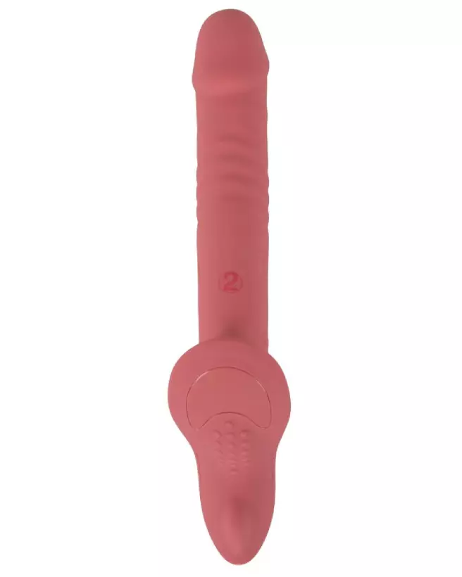 Image du Strap-On Vibrator Pink de You2Toys, gode ceinture vibrant et confortable-6