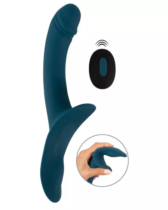 Image Strap-On RC Vibrator Blue You2Toys, gode ceinture télécommandé pour couples-4