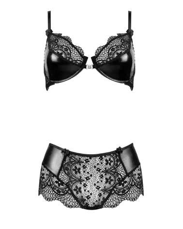 Photo de l'ensemble de lingerie Charm noir par Beauty Night, élégance et confort-6