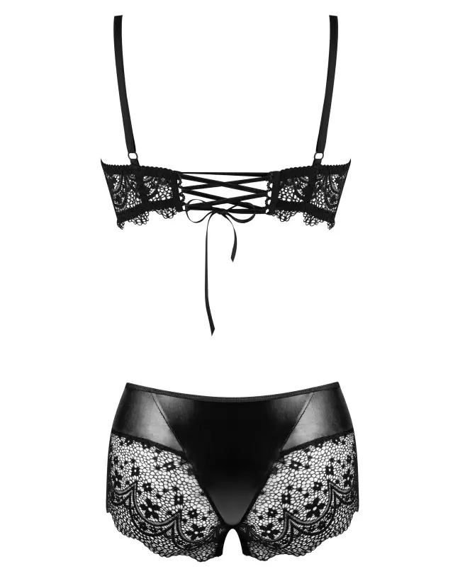Photo de l'ensemble de lingerie Charm noir par Beauty Night, élégance et confort-7