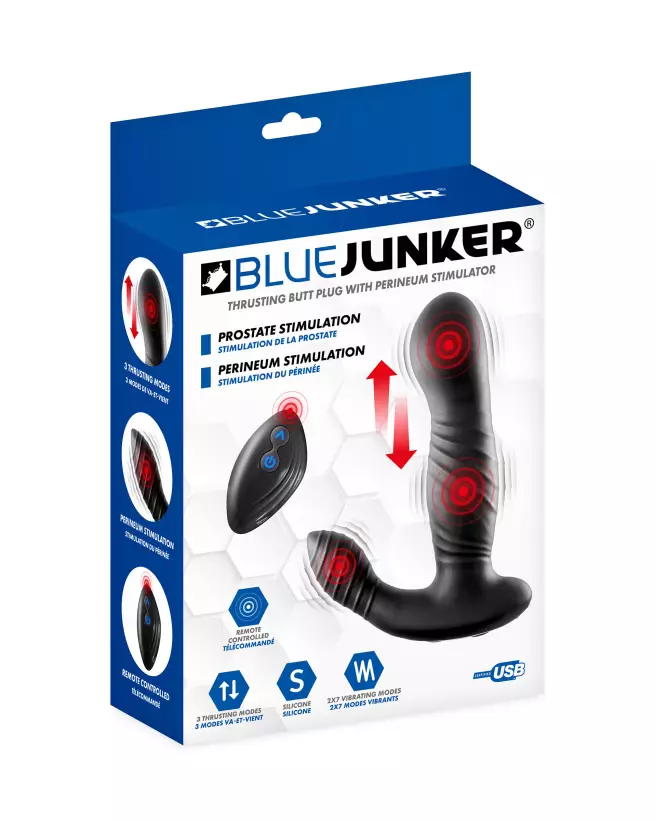 Stimulateur prostate va-et-vient BLUE JUNKER pour plaisir intense-2