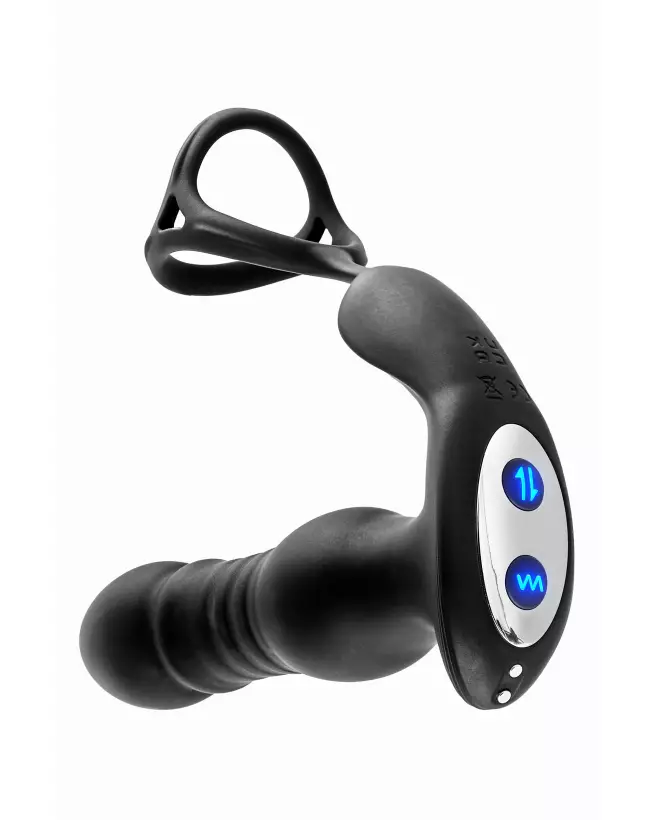 Cockring Prostate Va et Vient Blue Junker pour stimulation prostatique efficace-4