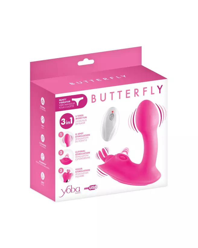 Image du vibromasseur YOBA Butterfly pour Point G, plaisir intense et précis-2