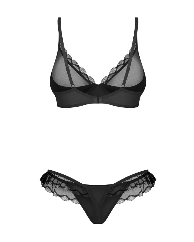 Photo de l'ensemble Stelisa Obsessive noir en dentelle, élégant et confortable-10