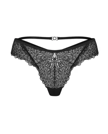Image du Tanga Iliosa Noir de Obsessive, lingerie fine élégante-8