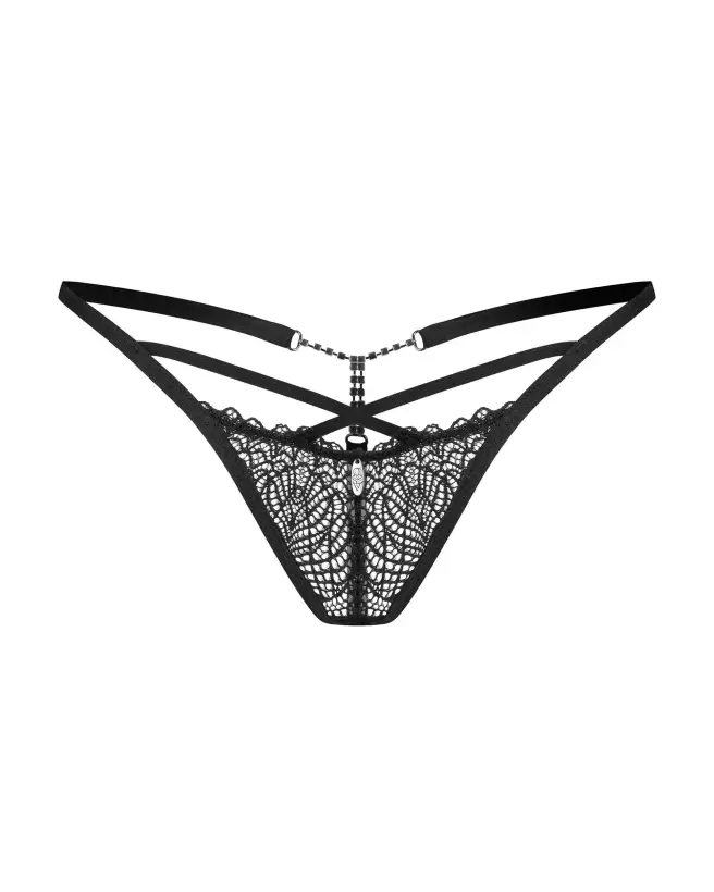 Iliosa String Noir Obsessive - élégance et sensualité en lingerie-6