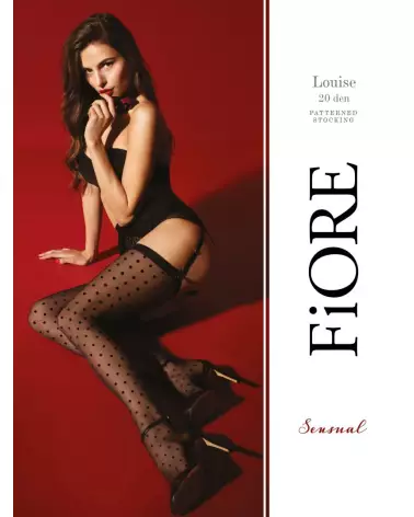 Image Bas Louise 20 DEN Noir Fiore - Confort et Élégance-1