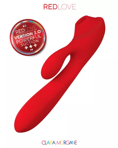 Rabbit Red Love Clara Morgane Sextoy 2 en 1 en Silicone Médical pour Double Stimulation Clitoridienne et Vaginale - image 4