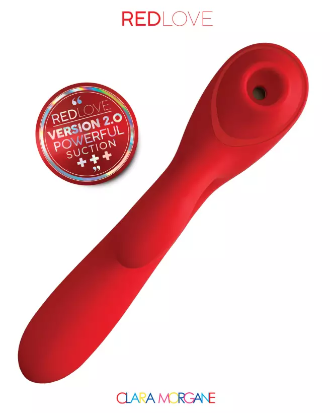 Rabbit Red Love Clara Morgane Sextoy 2 en 1 en Silicone Médical pour Double Stimulation Clitoridienne et Vaginale - image 5
