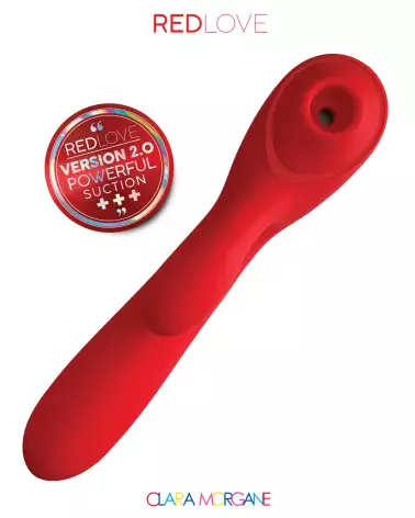 Rabbit Red Love Clara Morgane Sextoy 2 en 1 en Silicone Médical pour Double Stimulation Clitoridienne et Vaginale - image 5