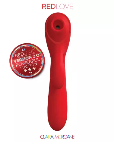 Rabbit Red Love Clara Morgane Sextoy 2 en 1 en Silicone Médical pour Double Stimulation Clitoridienne et Vaginale - image 6