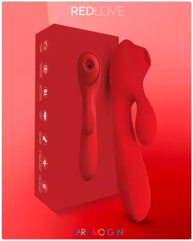 Rabbit Red Love Clara Morgane Sextoy 2 en 1 en Silicone Médical pour Double Stimulation Clitoridienne et Vaginale - image 11