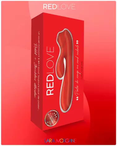 Rabbit Red Love Clara Morgane Sextoy 2 en 1 en Silicone Médical pour Double Stimulation Clitoridienne et Vaginale - image 13