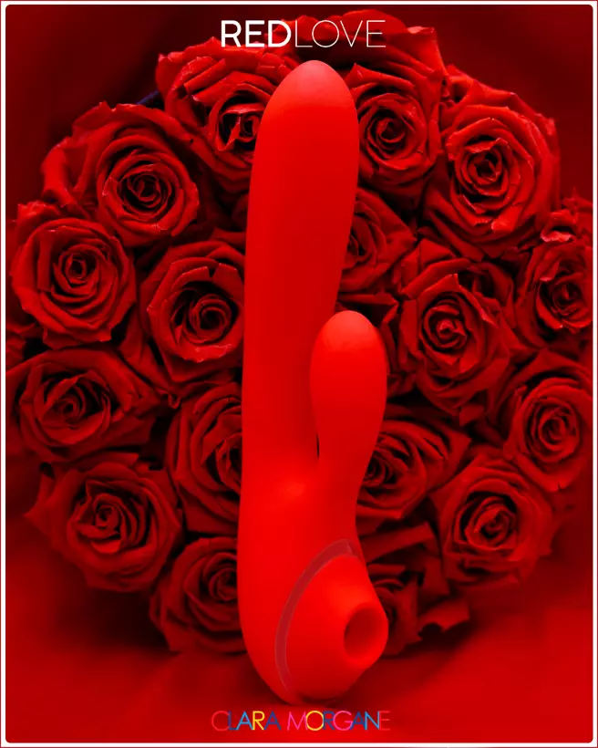 Rabbit Red Love Clara Morgane Sextoy 2 en 1 en Silicone Médical pour Double Stimulation Clitoridienne et Vaginale - image 14