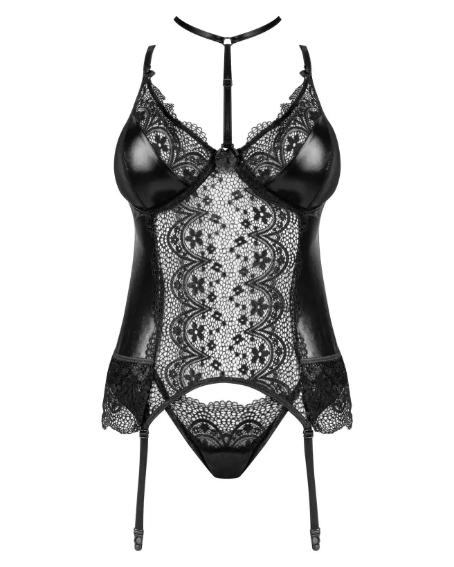 Corset noir Beauty Night élégant et séduisant pour silhouette affinée-11