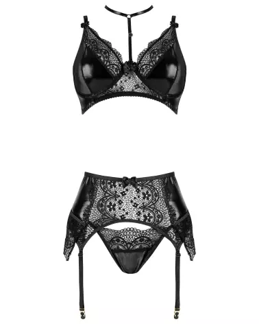 Ensemble de lingerie noir Beauty Night élégant et sensuel-7