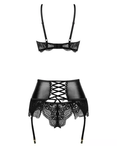 Ensemble de lingerie noir Beauty Night élégant et sensuel-8