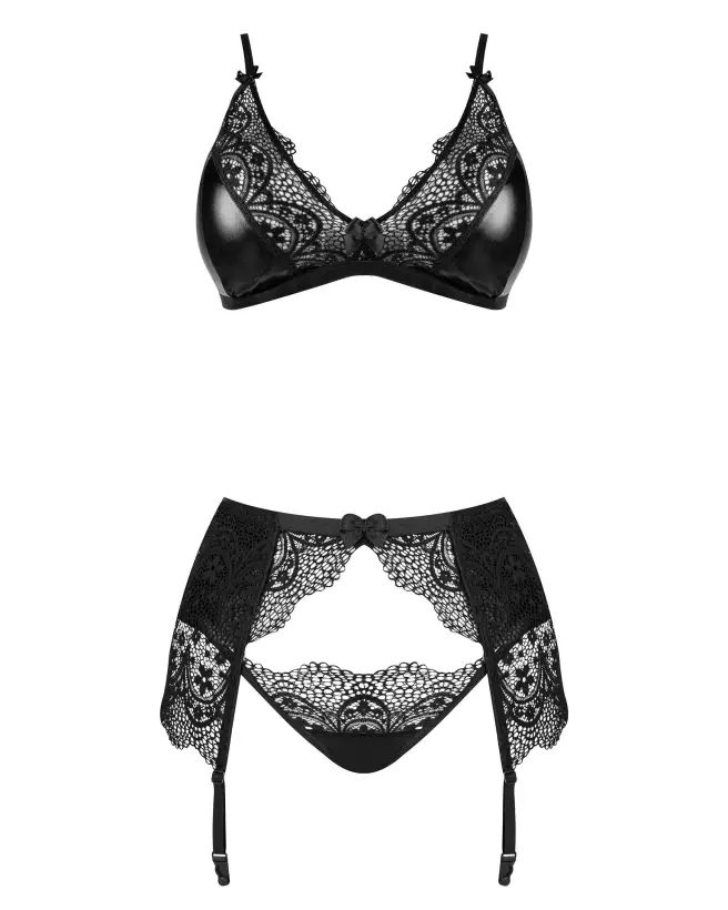 Image du Obsidian Desire Set de Beauty Night, ensemble de lingerie noir élégant-7