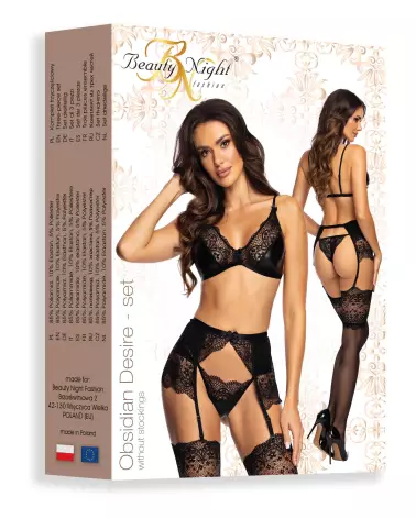 Image du Obsidian Desire Set de Beauty Night, ensemble de lingerie noir élégant-11