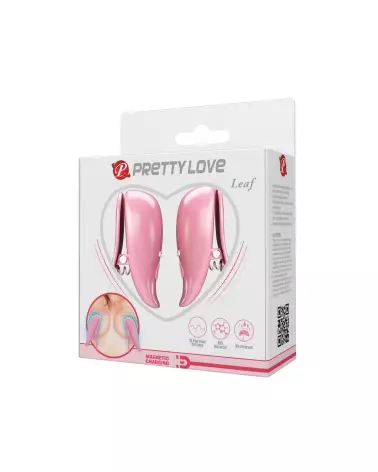 Stimulateur de mamelons Pretty Love Leof rose pour plaisir accru-2