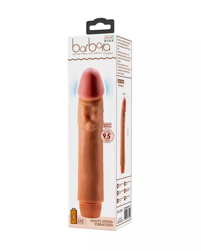 Gode réaliste vibrant 24cm BAILE en silicone-2