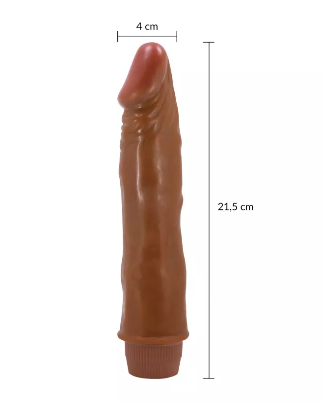 Gode réaliste vibrant BAILE 21cm en silicone-6