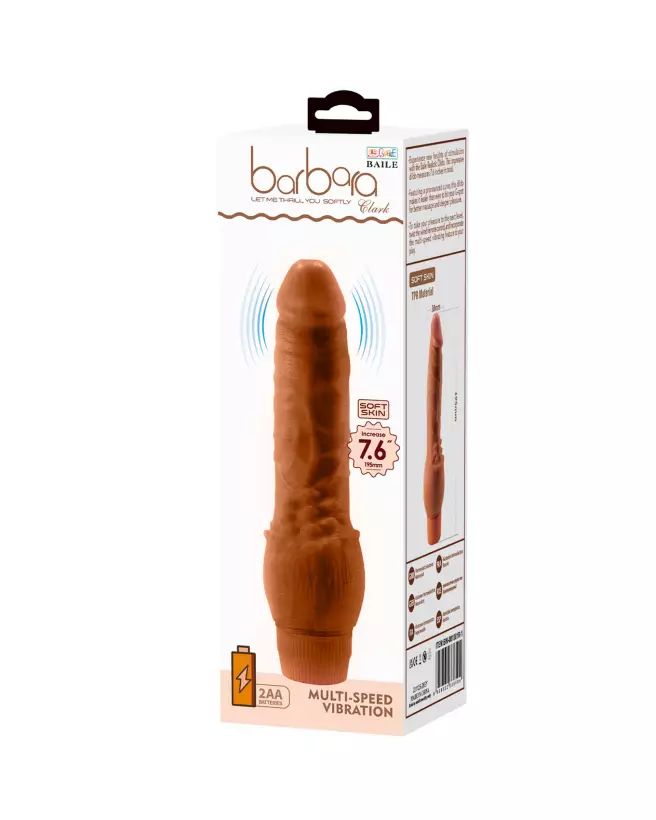 Gode réaliste vibrant 19.5cm BAILE en silicone haut de gamme-2