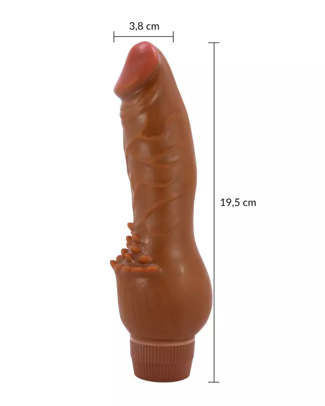 Gode réaliste vibrant 19.5cm BAILE en silicone haut de gamme-6