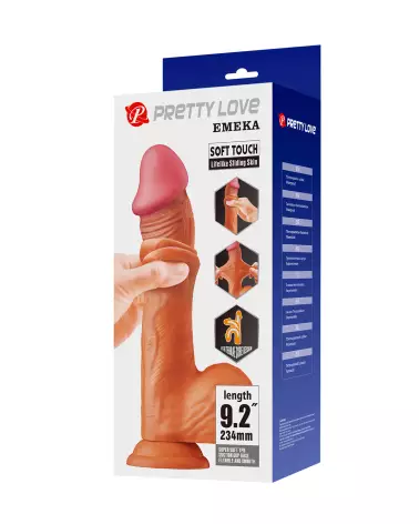 Gode ventouse réaliste BAILE 23.4 cm pour plaisir intense-2
