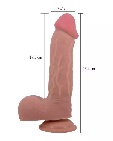 Gode ventouse réaliste BAILE 23.4 cm pour plaisir intense-6