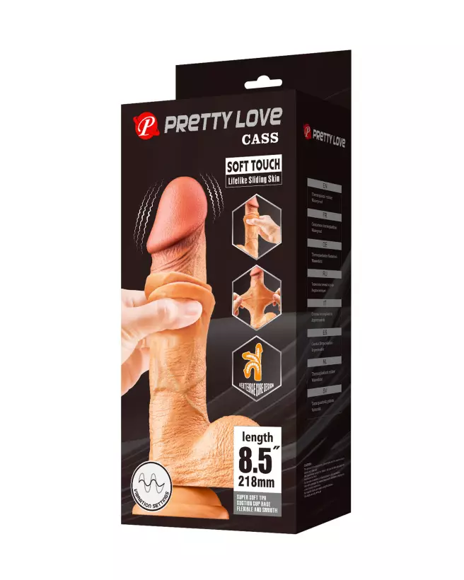 Gode vibrant réaliste Baile 21.8 cm pour plaisir intense-2
