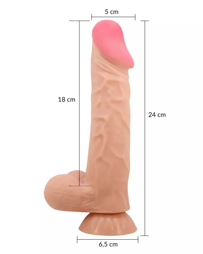 Image du gode vibrant Baile 24 cm réaliste-6