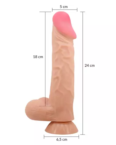 Image du gode vibrant Baile 24 cm réaliste-6