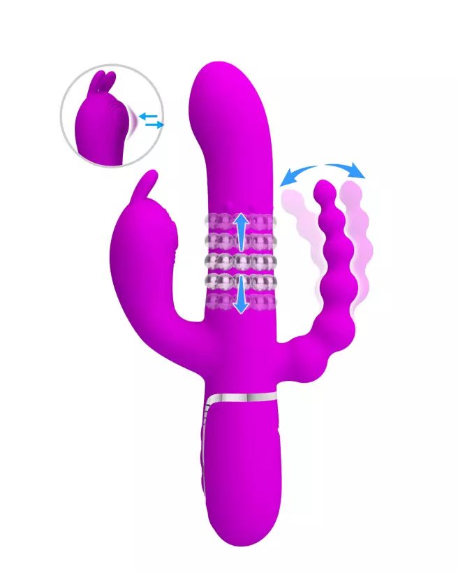 Image du vibromasseur Pretty Love Cammy Rose, jouet pour stimulation clitoridienne et point G-1