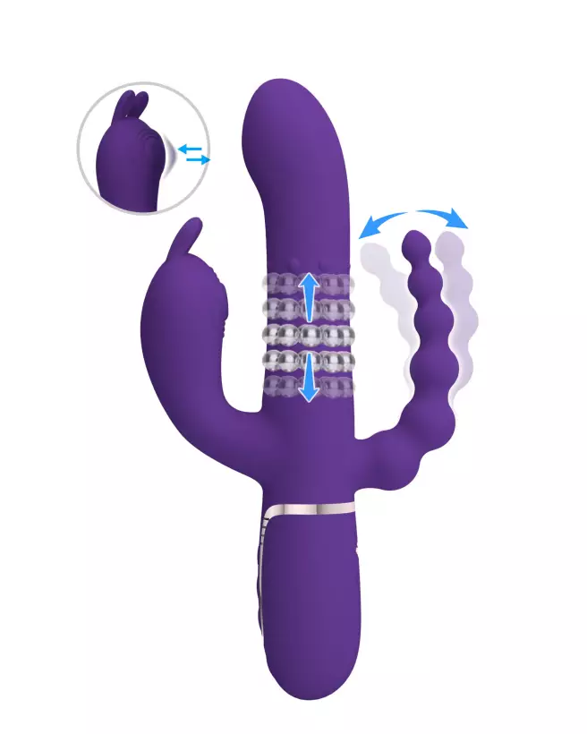 Pretty Love Cammy Violet premium rabbit vibrator in purple-1