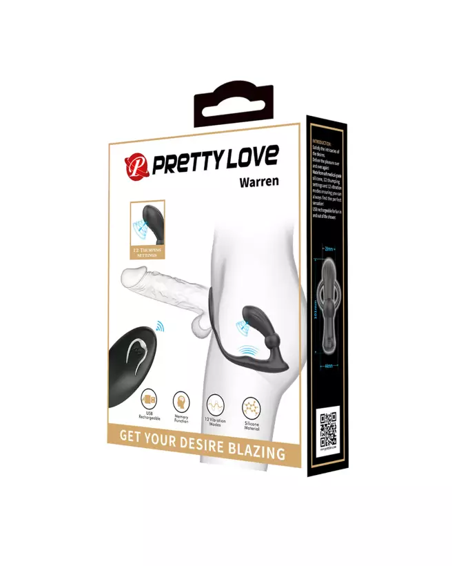 Image du cockring Pretty Love Warren en silicone ajustable-2