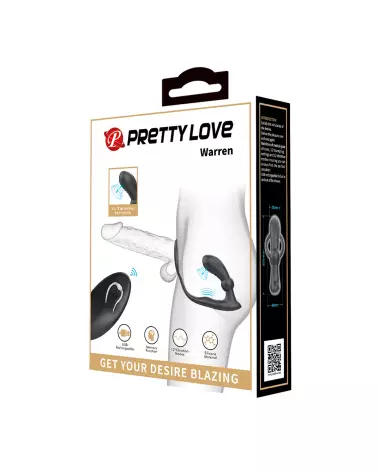 Image du cockring Pretty Love Warren en silicone ajustable-2