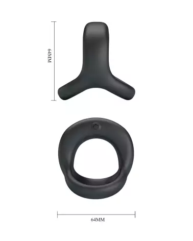 Image du cockring vibrant PRETTY LOVE ELLIOTT, accessoire érotique pour performance et plaisir-7