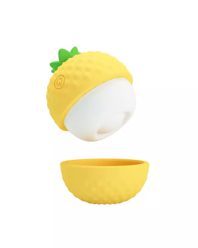Image du vibrateur Pretty Love Pineapple Jaune, produit de stimulation intense et design ergonomique-1